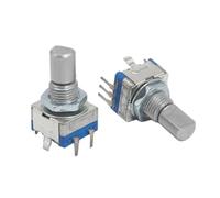 【10-5 pièces】Encodeur rotatif à 20 positions et 360 degrés EC11, potentiomètre numérique audio de 15 mm avec poignée à 5 broches et sans interrupteur (10 pièces)