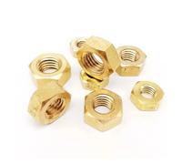 10/50/100/200 pièces en laiton massif cuivre écrou hexagonal hexagonal pour M1.4 M1.6 M2 M2.5 M3 M4 M5 M6 M8 M10 M12 boulon à vis filetage métrique(20pcs M8)