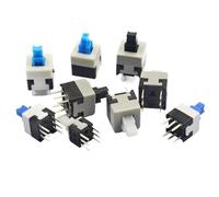 10/50/100 PCS/LOT 5.8x5.8 7x7 8x8 8.5x8.5mm interrupteurs à boutons à 6 broches autobloquants(8.5x8.5mm,10 Pcs,UNLOCK)