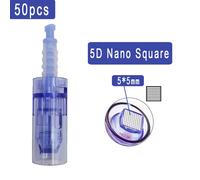 10/50/100 Pièces Dr Pen A6 Cartouche D'aiguille Pour Derma Pen Microneedling Machine À Tatouer Baïonnette Remplacer Timbre 9 12pin 36pin Rond Nano Ultima -A6 Aiguilles De - Type 5d Nano Square X50