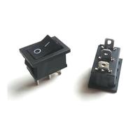 10/50/100 pièces interrupteur à bouton-poussoir 10x15mm SPST 2Pin 3A 250V KCD11 interrupteur à bascule marche/arrêt encliquetable 10MM * 15MM noir rouge et blanc(3P ON-OFF Black,100 Pcs)