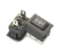 10/50/100 pièces interrupteur à bouton-poussoir 10x15mm SPST 2Pin 3A 250V KCD11 interrupteur à bascule marche/arrêt encliquetable 10MM * 15MM noir rouge et blanc(3P ON-OFF-ON Black,10 Pcs)