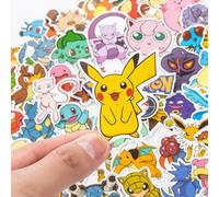 10/50/100 Pièces Kawaii Autocollant Pour Ordinateur Portable Pikachu Pokemon Autocollants Moto Téléphone Voiture Planche À Roulettes Étanche Classique Enfant Jouet.100Pcs.
