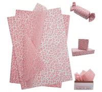 10/50/100 pièces Papier de soie d'emballage cadeau imprimé léopard rose/noir/or, 50*35cm, papier fin, convient pour l'emballage de cadeaux, l'emballage de bouquets, la protection contre l'humidité des