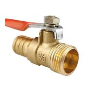 10/50/200 PCS Brass Barb Ball Valve with 1/4", 3/8", 1/2" BSP Male Thread Connector and 6mm,8mm, 10mm, 12mm Hose Barb Adapter(8mm Tube,10 PCS_1/2")