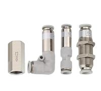 10/50/200 PCS Brass Pneumatic Check Valve:4/6/8/10/12mm OD Hose, Single Way for Air and Gas. Ideal for Compressor Pipe Fittings(SPV-4)