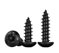 10-50 M2.6 M3 M4 M5 noir 304 acier inoxydable goupille six feuilles fleur de prunier tête cylindrique tête ronde inviolable vis à bois autotaraudeuses de sécurité(M4X40 20PCS)