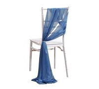 10/50 pcs comme ceintures de chaise en mousseline de soie décoration de chaise de mariage pour événement de banquet de fête d'allée, 17x275 cm gris poussiéreux long-10 pc