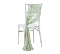 10/50 pcs comme ceintures de chaise en mousseline de soie décoration de chaise de mariage pour événement de banquet de fête d'allée, 17x275 cm long-vert clair-10 pc