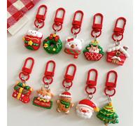 10-50 pièces de pendentifs porte-clés en résine sur le thème de Noël, cadeau pour Noël, Nouvel An, anniversaire, fête de carnaval, remplissage de sac cadeau, souvenir 40PCS