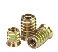 10/50 pièces écrous à douille hexagonale, écrou intégré fileté en acier au carbone en alliage de Zinc M6 M8 M10 for la connexion de meubles en bois(10pcs,M8x25mm)