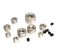 10/50 pièces Filetage mâle M5 1/8 1/4 3/8 1/2 3/4" Bouchon femelle hexagonal à six pans creux Raccord de tuyau d'huile/eau(G3l8,10Pcs)