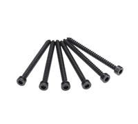 10-50 pièces M1.7-M3 type-HA classe 8.8 acier au carbone noir empreinte hexagonale creuse tête cylindrique vis autotaraudeuses, M2x6mm(50 pièces)