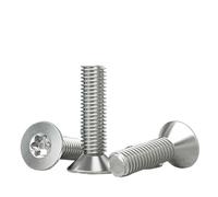 10-50 pièces M2.5M3M4M5M6 304 acier inoxydable Six lobes Torx tête fraisée plate avec broche inviolable antivol vis de sécurité boulon(45mm,10pcs M5)