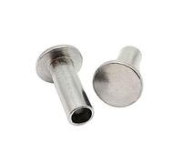 10/50 pièces M2 M2.5 M3 M4 M5 M6 GB875 aluminium plat mince plaquette tête demi tige Semi creuse Rivet tige diamètre 2-8mm longueur 3-30mm (Color : 50pcs M4, Size : 10mm)