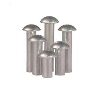 10-50 pièces M3 M4 M5 M6 aluminium solide tête ronde Rivet frapper Type Rivet tête semi-ronde marteau Type solide Rivet GB867-6mm-M6-10pcs