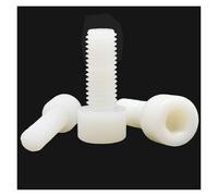 10/50 pièces M3 M4 M5 M6 M8 M10 M12 Blanc Nylon Plastique Isolant hexagone à Six pans Creux tête Boulon vis Longueur 5-120mm(22mm,10pcs M5)