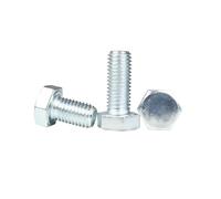 10-50 pièces M5/M6/M8/M10 acier au carbone galvanisé de grade 4.8 vis à tête hexagonale et filet complet, M8x55mm