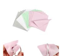 10-50 pièces, tissu de polissage, couleur argent, nettoyage, chiffon de polissage doux, chiffon d'essuyage pour outil de bijoux argent or 8x8cm 10Pcs
