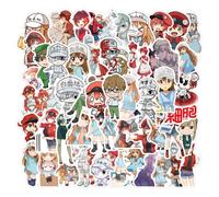 10/50cs Anime Cellules Au Travail! Autocollants Pour Fans, Valise, Guitare, Skateboard, Voiture, Étanche, Cool, Autocollants, Jouets Pour Enfants