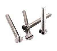 10/50pc M3 M4 M5 M6 M8 304 A2-70 Acier Inoxydable GB68 Métrique Fileté Fendu Plat Tête Fraisée Vis À Métaux Boulon(35mm,M5 10pcs)