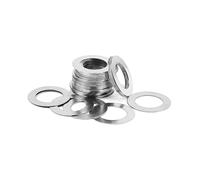 10/50pcs 0.1/0.2/0.3/0.5mm M2 M3 M4 M5 6 à M40 acier inoxydable réglage Ultra-mince joint de cale de précision rondelle plate Ultra mince(50pcs M6x8,Thick 0.1mm)