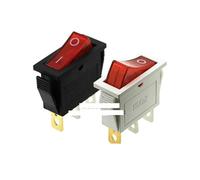 10-50PCS Black/white with light KCD3 rocker power supply 15A heating pot frying pan rocker switch 15A250V800W NWPNLXEA(2,20PCS)