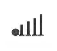 10-50pcs CM M2 .5 M3 M4 M5 M6 304 A2 En Acier Inoxydable Avec Boulon À Vis Tête Plate Ultra Mince Torx Noir Six Lobes(3mm,M3 50pcs)