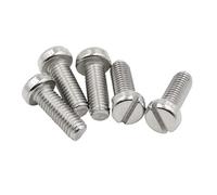 10/50pcs Dia M1.6 M2 .5 M3 M4 M5 M6 304 A2-70 en acier inoxydable capuchon fendu tête fente colonne ronde de fromage vis boulon GB65(10mm,50pcs M2)