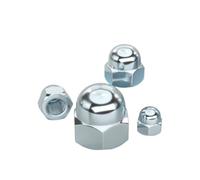 10-50pcs DIN1587 Metric Zinc Plated Hex Cap Nut Domed Nuts for Decrotive M4 M5 M6 M8 M10 M12M 14 M16 M18(M12-10Pcs)