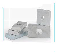 10/ 50pcs Écrou Carré M3 M4 M5 M6 M8 Écrous Rectangulaires Mince Écrous De Bloc Écrous En Acier Au Carbone Zingué En Aluminium Profil Accessoire-M4x8x6x2,50pcs