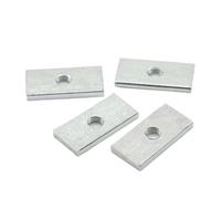 10/50pcs Écrou Carré M3 M4 M5 M6 M8 En Acier Au Carbone Zingué Écrous Rectangulaires Minces Bloc Coulissant for Accessoire De Profil Aluminium(10pcs,M5-10x7x4mm)