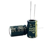 10~50pcs/lot 450v 22UF 450v22UF Low ESR/Impedance high frequency aluminum electrolytic capacitor size 13 * 20 20% AUOQKQUT(10pcs)