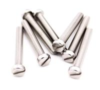 10/50pcs M1.6 M2 .5 M3 M4 M5 M6 304 A2-70 en acier inoxydable GB65 capuchon fendu tête fente colonne ronde de fromage vis boulon(5mm,M2.5 50pcs)