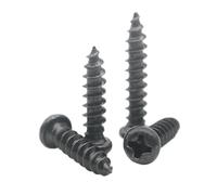 10-50pcs M1.7 M2 M2.3 M2.6 M3 M4 M5 M6 Mini vis autotaraudeuses à tête transversale en acier inoxydable 304 plaqué zinc noir(30mm,M4 (10pcs))
