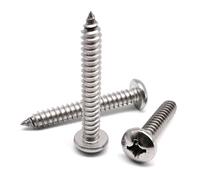 10/50pcs M2 .2 .6 .9 M3.5 M4 8 M5. M6.3 A2-70 304 vis à bois autotaraudeuse tête ronde en acier inoxydable(20mm,50pcs M3.5)