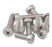 10/50pcs M2.5 M3 M4 M5 304 A2-70 acier inoxydable GB822 vis à tête de fromage empreinte cruciforme boulon courte L = 3mm-25mm(M2.5x10mm 50pcs)