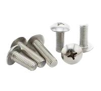10/50pcs M2 .5 M3 M4 M5 M6 M8 304 A2-70 acier inoxydable JISB1111T tête de treillis grand plat rond vis croisée boulon L = 3-80mm(25mm,M8 10pcs)