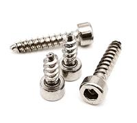 10/50pcs M2 .6 M3 .5 M4 M5 M6 304 A2-70 Acier Inoxydable Allen Hexagonale À Six Pans Creux Tête Autotaraudeuse Vis Bois L = 4-50mm(16mm,M2.6 50pcs)