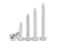 10/50pcs M2.9 M3 .5 M4.2 .8 M5. M6.3 Mini 304 vis à bois autotaraudeuse tête ronde en acier inoxydable(6.5mm,50pcs M3.9)