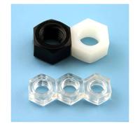 10/50pcs M2 M2.5 M3 M4 M5 M6 M8 M10 M12 Transparent Acrylique Noir Blanc Nylon Plastique Isolation Métrique Fileté Hexagonal Écrou Hexagonal(WHITE,10pcs M12)