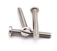 10/50pcs M3 M4 M5 M6 M8 304 A2 Acier Inoxydable GB67 Filetage Métrique Tête Cylindrique Fendue Vis À Ronde Longueur Du Boulon = 4-60mm(18mm,M5 10pcs)