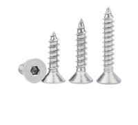 10/50pcs ST7991 M2 M2.3 M2.6 M3 M4 M5 M6 304 Stainless Steel Hex Hexagon Socket Countersunk Head Self-tapping Wood Screw(304 stainless steel,5mm,50pcs M2)