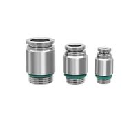 10/50PCS Stainless Steel 304 POC-G External Thread Straight Joint,Internal Hexagonal,Pneumatic Gas Pipe Quick Insertion Fitting NWPNLXEA(BXG-POC8-G04)