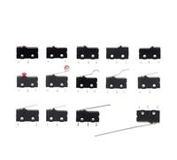 【10-5PCS】Micro-interrupteur à contact en cuivre 5A 125/250V Mini interrupteur de fin de course sans NC 2/3 broches à rouleau à tige d'arc interrupteur à bouton rapide(KW11-3Z-A,5PCS)