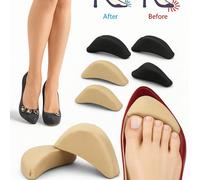 10/8/6/4/2 paires d'insertions d'orteils pour chaussures pour femmes et hommes - rembourrage en mousse pour chaussures trop grandes, ajusteurs de chaussures confortables pour un ajustement parfait, re
