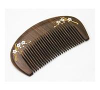 10.8cm Naturel Or Santal Petit Peigne Naturel Bois Fine Dent Cheveux Peigne Point Massage