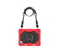 (10.9,Red Black)Heavy Duty Protective Tablet Case With Kickstand/Hand Strap Shockproof Tablet Protector for Ipads-compatible Pro 11