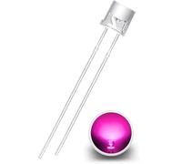 10 à 100 pièces de diodes LED, 5 mm/3 mm, forme ronde/plate, lentille transparente, différentes couleurs au choix Chanzon® - Diodes électroluminescentes, LED (10, rose, 5 mm)