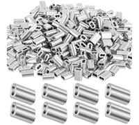 10 à 100 pièces Manchon de sertissage double trou for câble, accessoires fixation for câbles, embouts en aluminium forme 8, M1,5 M4 Pour CâBles En Acier, CâBle MéTallique